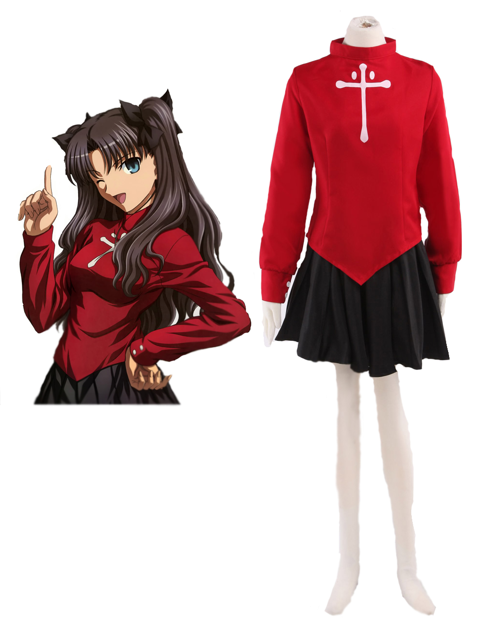 Fate Zero Toosaka Rin Cosplay Costume